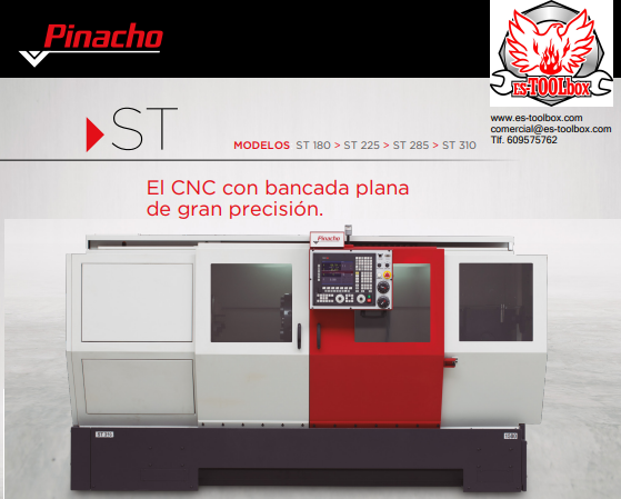 Catálogo de Tornos CNC de Control Numérico PINACHO serie ST